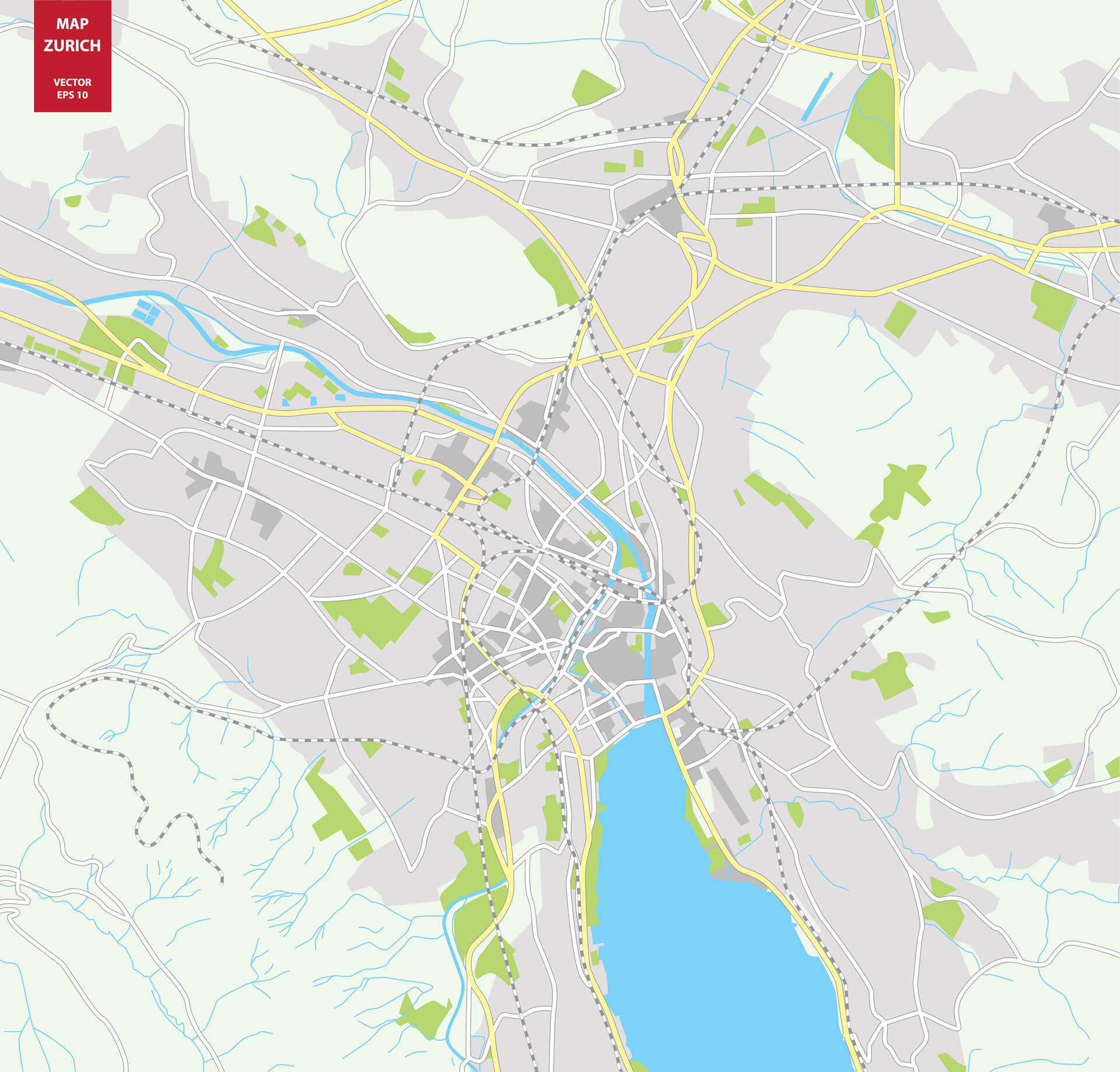 City Plan of Zurich